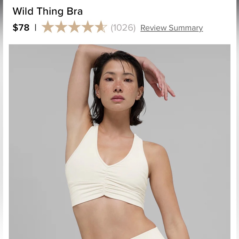 Alo Yoga Wild Thing Bra in Bone